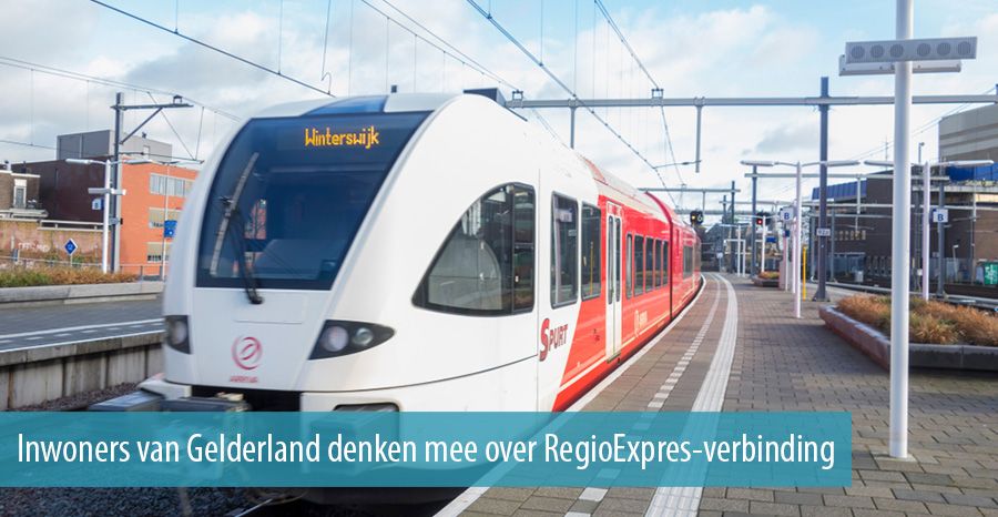 Inwoners van Gelderland denken mee over RegioExpres-verbinding