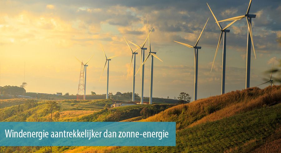 Windenergie aantrekkelijker dan zonne-energie Windenergie aantrekkelijker dan zonne-energie