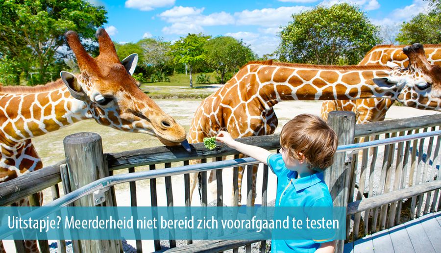 Uitstapje? Meerderheid niet bereid zich voorafgaand te testen