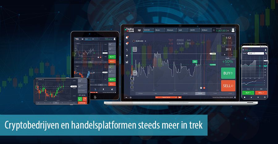 Cryptobedrijven en handelsplatformen steeds meer in trek