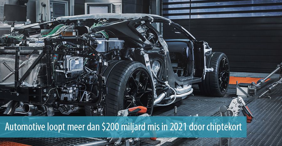 Automotive loopt meer dan $200 miljard mis in 2021 door chiptekort