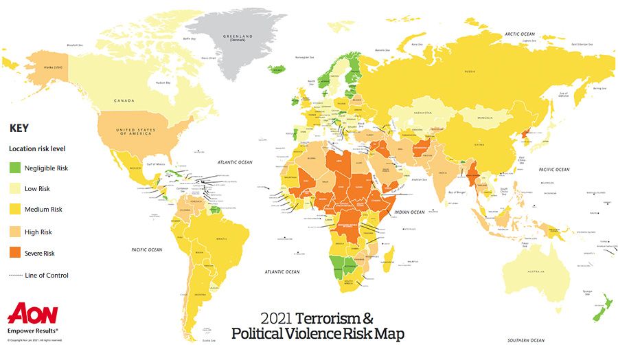 Aon Political Risk Map
