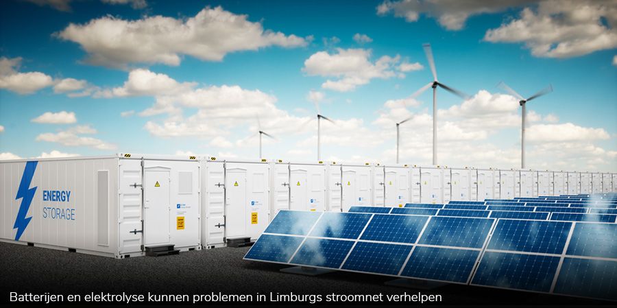 Batterijen en elektrolyse kunnen problemen Limburgs stroomnet verhelpen