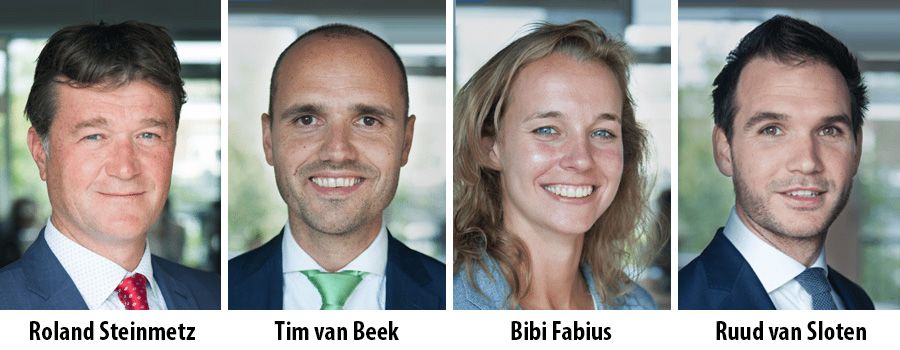 Roland Steinmetz, Tim van Beek, Bibi Fabius en Ruud van Sloten