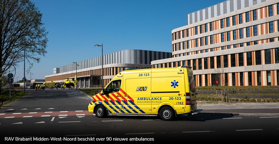 RAV Brabant Midden-West-Noord beschikt over 90 nieuwe ambulances