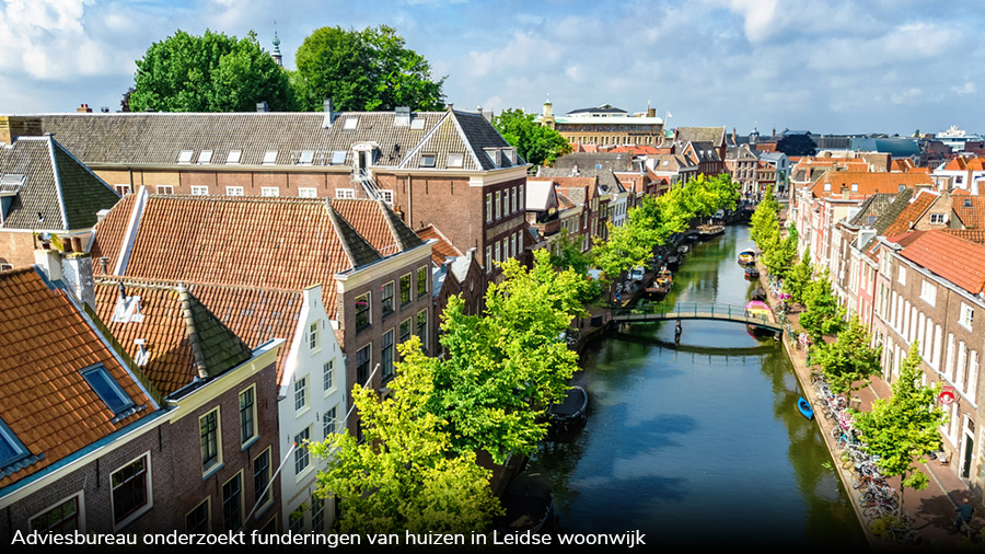 Adviesbureau onderzoekt funderingen van huizen in Leidse woonwijk