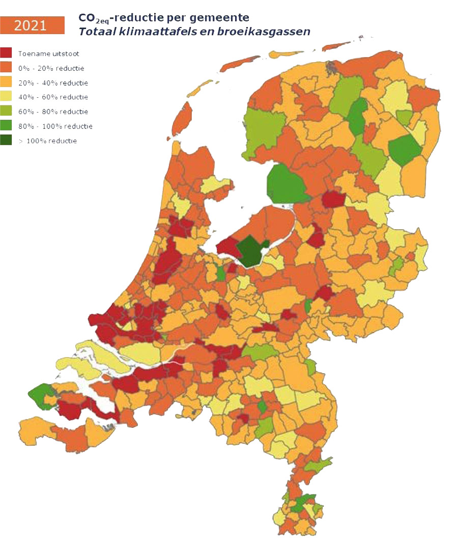 7 op 10 gemeenten lopen achter op CO2-reductiedoel van 2030