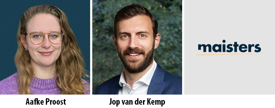 Aafke Proost en Jop van der Kemp over hun start bij Maisters 