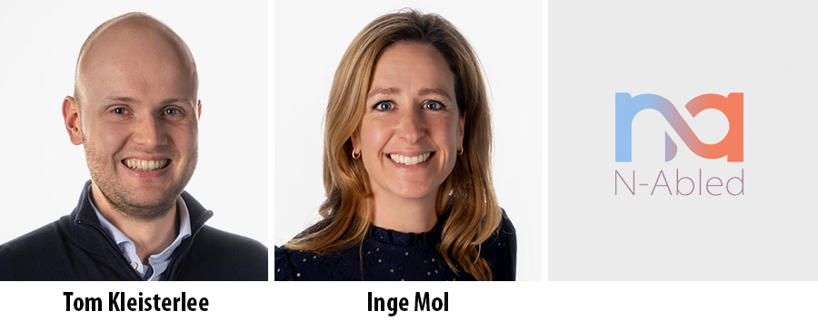 De start van Tom Kleisterlee en Inge Mol bij N-Abled