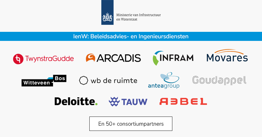 I&W kiest partners voor beleidsadvies en ingenieursdiensten I&W kiest partners voor beleidsadvies en ingenieursdiensten