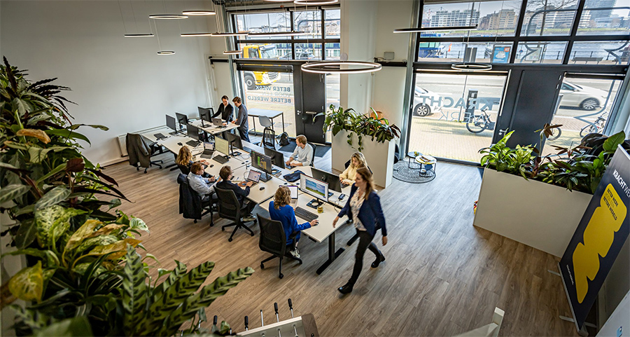 De kantoorvloer van Krachtwerk