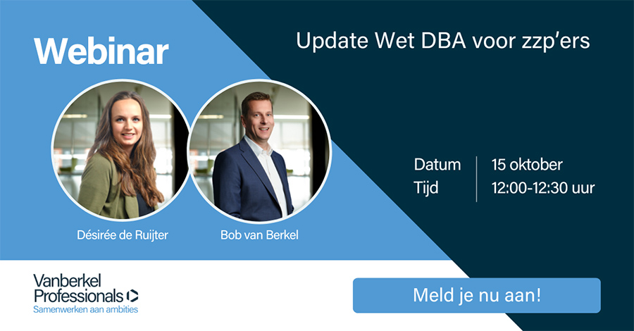 Webinar: Update Wet DBA voor zzp’ers