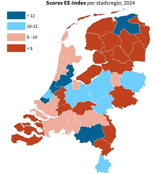 Stedelijke regio’s domineren ondernemerschapsecosystemen
