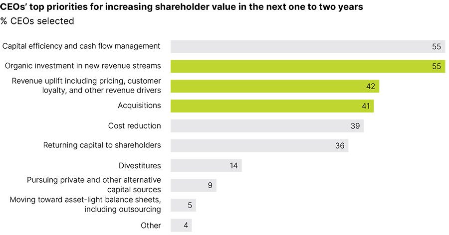 De belangrijkste zorgen en prioriteiten van CEO's wereldwijd