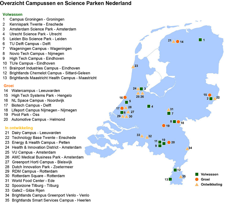 Werkgelegenheid op campussen en science parken flink toegenomen