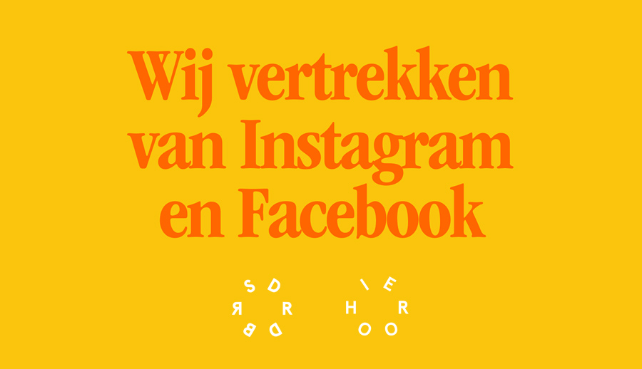SeederDeBoer en Hieroo vertrekken van Facebook en Instagram