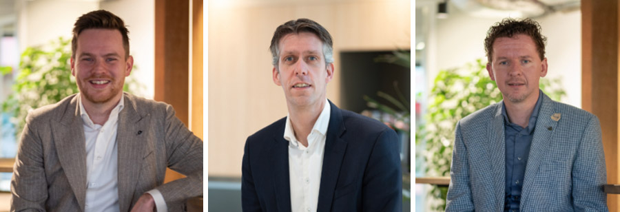 Erik Bakker, Johan Bremmer en Robert van Beveren partner bij Visser & Visser