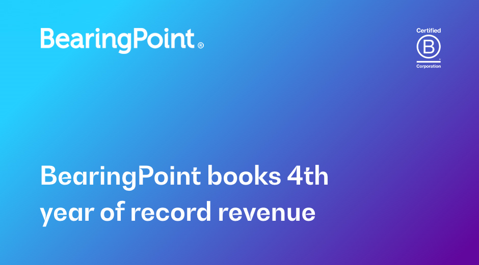 BearingPoint boekt voor vierde jaar op rij recordomzet