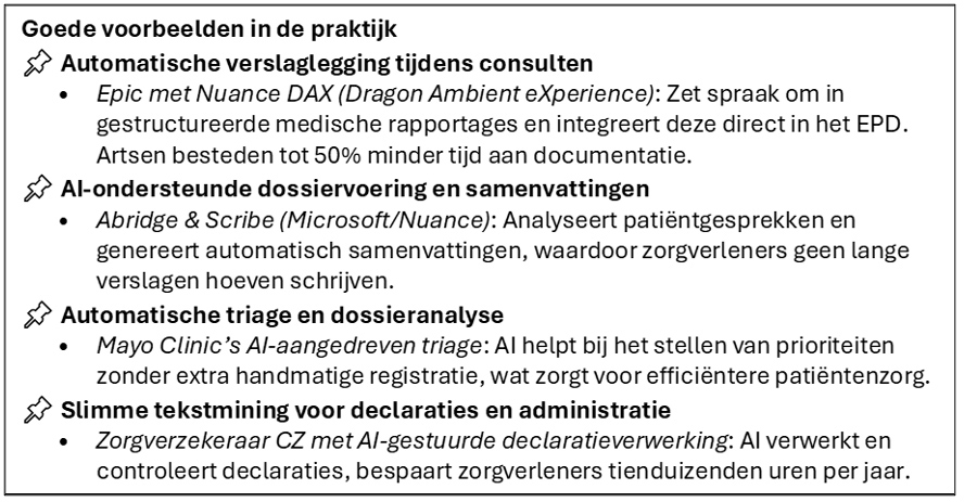 Goede voorbeelden in de praktijk
