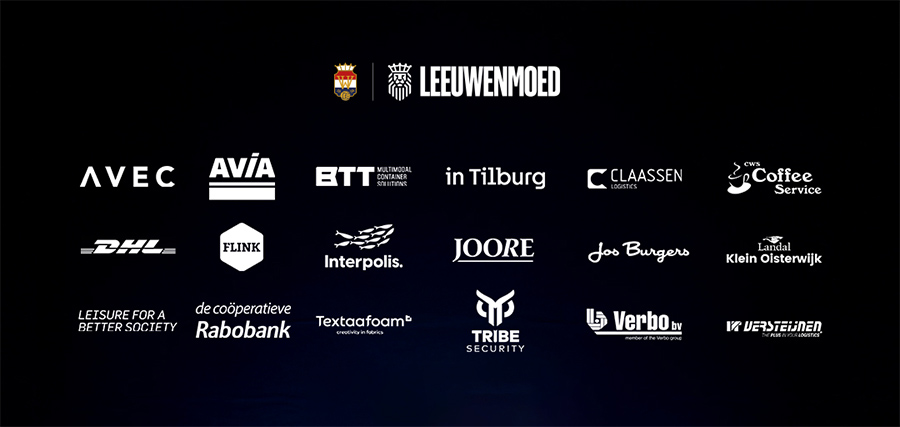 Een overzicht van de collectieve hoofdsponsors van Willem II Een overzicht van de collectieve hoofdsponsors van Willem II