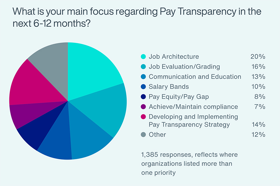 What is your main focus regarding Pay Transparency in the next 6-12 months