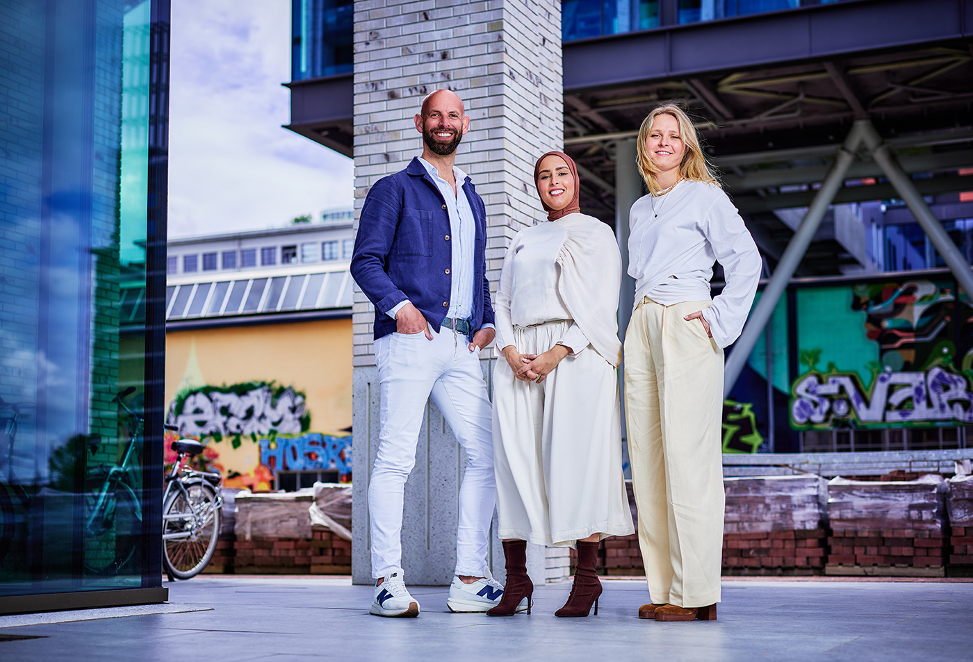 Stan van de Laar, Hind Darid en Irene Kruijssen
