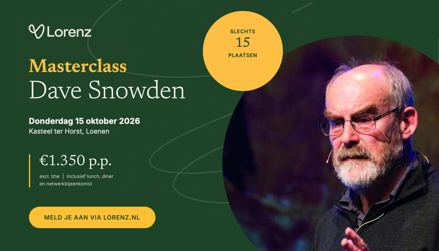 Lorenz brengt Dave Snowden naar Nederland voor masterclass over het Cynefin-raamwerk
