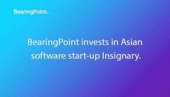 BearingPoint invests in South Korea based software start-up Insignary