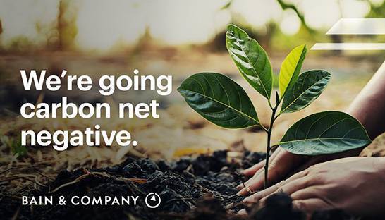 Bain steps up sustainability mission with carbon net-negative pledge