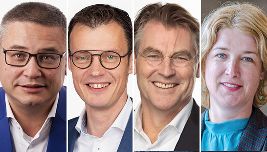 Vierkoppig raad van bestuur van aaff compleet