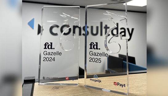 Consultday voor het tweede jaar op rij verkozen tot FD Gazelle
