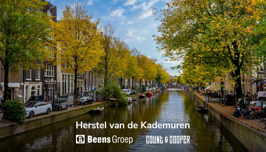 Beens Groep en Count & Cooper starten kadeherstel Amsterdamse grachtengordel