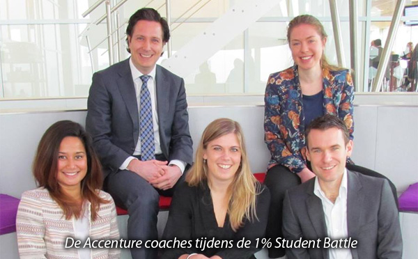 Accenture coaches tijdens 1procent battle