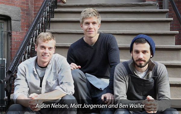 Aidan Nelson, Matt Jorgensen en Ben Waller Aidan Nelson, Matt Jorgensen en Ben Waller