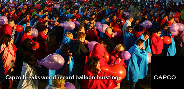 Capco breekt wereldrecord ballonbarsten