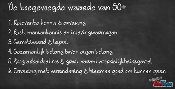 De toegevoegde waarde van 50+
