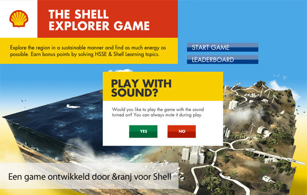 Een game ontwikkeld door ranj voor Shell