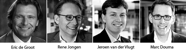 Eric de Groot, Rene Jongen, Jeroen van der Vlugt en Marc Douma