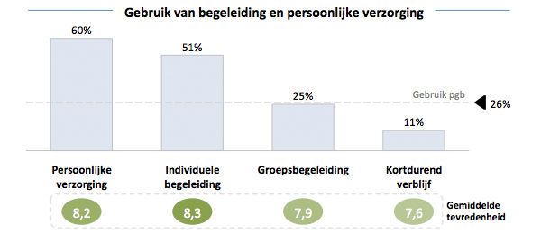Gebruik van begeleiding en persoonlijke verzorging