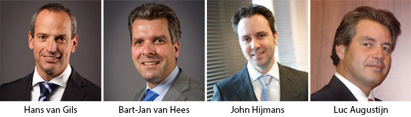 Hans van Gils, Bart-Jan van Hees, John Hijmans, Luc Augustijn