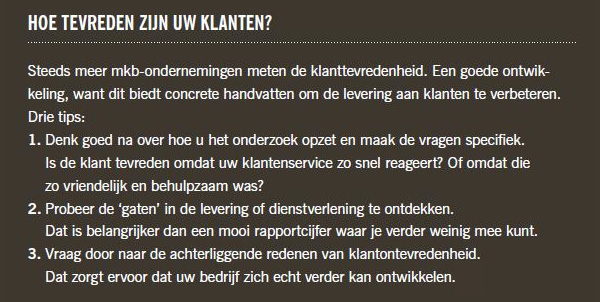 Hoe tevreden zijn uw klanten