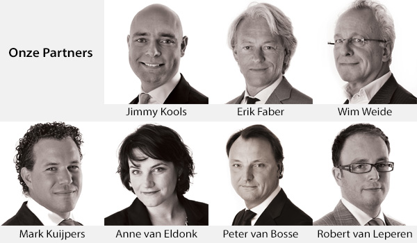 Jimmy Kools, Erik Faber, Wim Weide, Mark Kuijpers, Anne van Eldonk, Peter van Bosse en Robert van Leperen