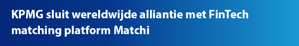 KPMG - Alliantie met FinTech matching platform Matchi