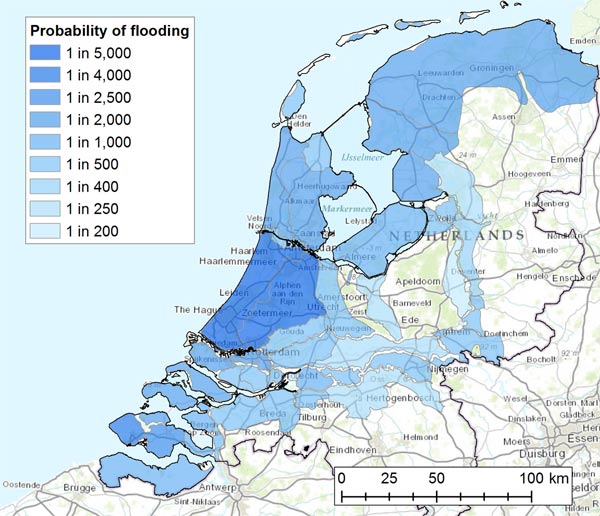 Kans op overstromingen per Regio Kans op overstromingen per Regio