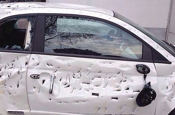 Kapotgeslagen FIAT 500