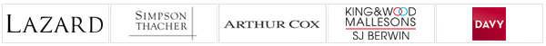 Lazard - Simpson - Thacher & Bartlett - Arthur Cox - King & Wood-Mallesons-SJ-Berwin - Davy Corporate Finance Lazard - Simpson - Thacher & Bartlett - Arthur Cox - King & Wood-Mallesons-SJ-Berwin - Davy Corporate Finance