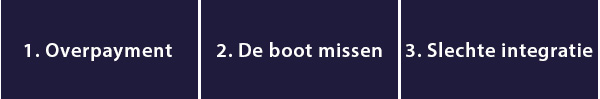 Overpayment - De boot missen - Slechte integratie