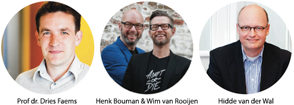 Prof dr. Dries Faems, Henk Bouman en Wim van Rooijen, Hidde van der Wal
