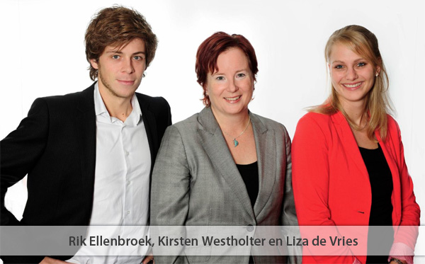 Rik Ellenbroek, Kirsten Westholter en Liza de Vries