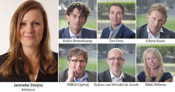 Robin Bremekamp, Tim Dees, Edwin Kaats, Ruben van Wendel de Joode, Wilfrid Opheij, Janneke Steijns, Nikki Willems